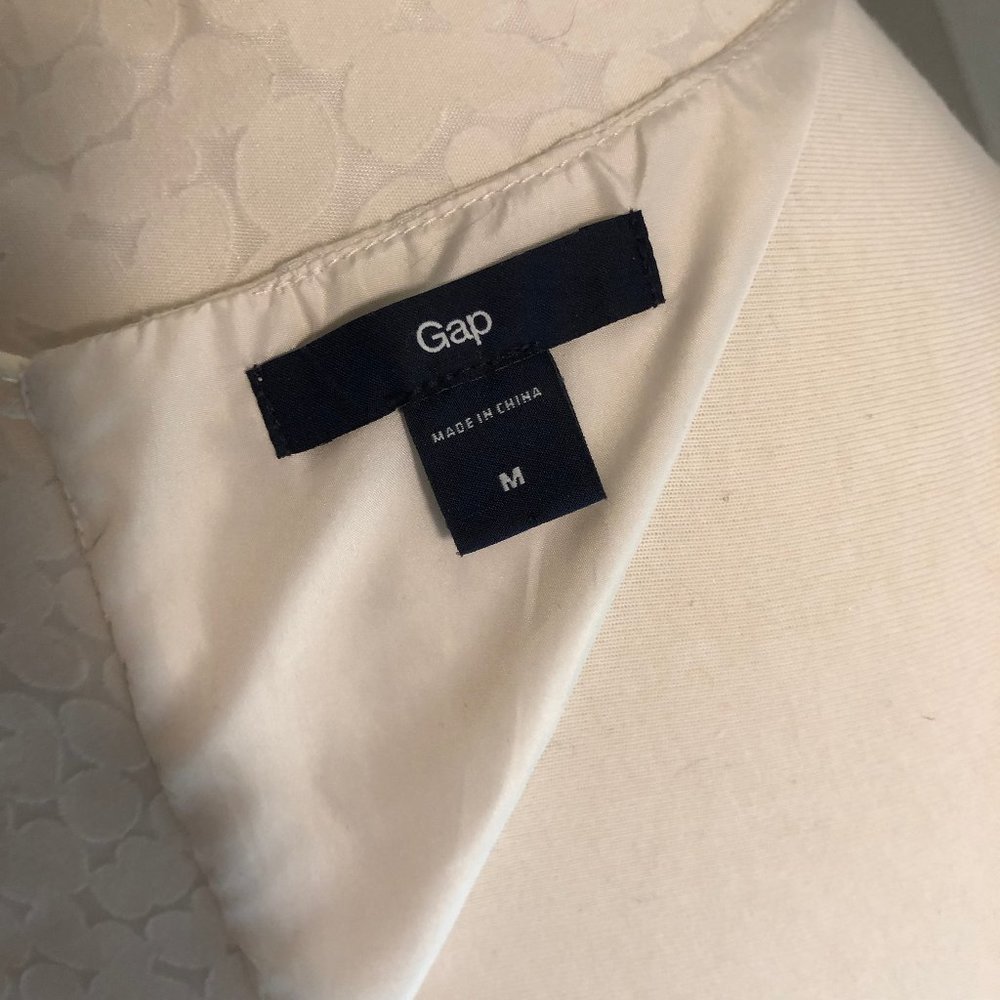 GAP Ivory Patterned Ruffle Hem Shift Dress - Picture 7 of 8